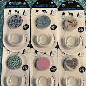 #006 Pop Socket Grip - Assorted Designs (Blue, Pink, White)